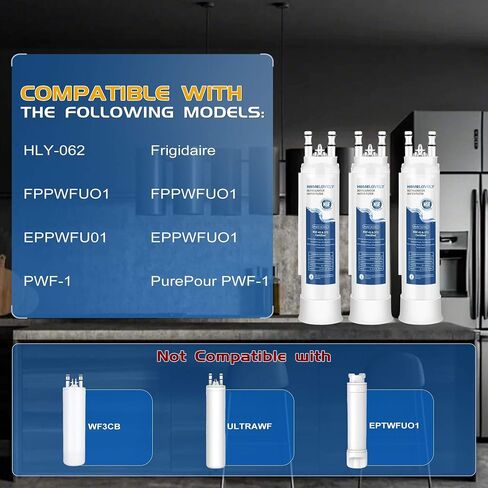 فلتر مياه FPPWFU01 وفلتر هواء PureAir AF-2 FRGPAAF2، 3 كومبو | بديل لفريجيدير FRFS2823AS، FRFS2823AD، GRFS2853AF، GRFS2853AD، FRFC2323AS، GRFC2353AF، PRFC2383AF، PRFS2883AF in Kuwait