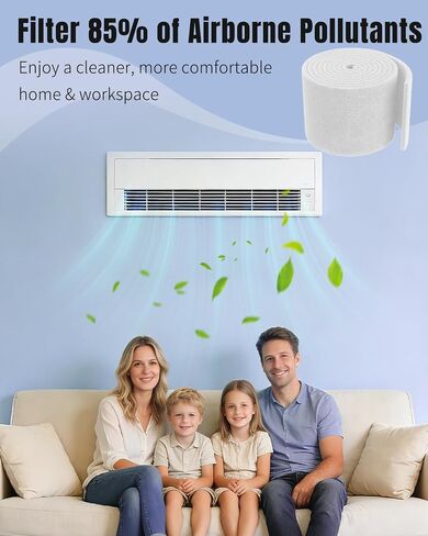 مرشحات تنفيس الهواء Pawfly للأرضيات المنزلية، مرشحات تهوية الأرضية MERV 8، مرشحات أغطية فتحات التهوية، مقطوعة لتناسب لفافة مرشح الهواء، وسائط مرشح لأنظمة التدفئة والتهوية وتكييف الهواء، والشوايات والسقف، 120 بوصة × 20 بوصة × 0.2 بوصة in Kuwait