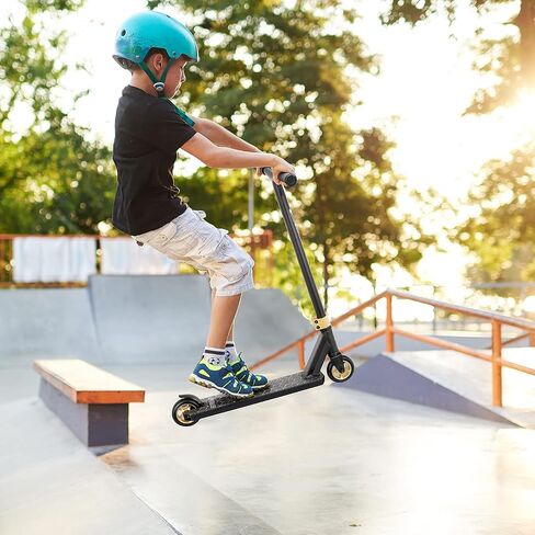 سكوتر V2 Pro Trick Scooters، سكوتر حيلة للأطفال من سن 6 إلى 12 سنة والمراهقين - سكوتر BMX حر للمبتدئين والمتوسطين (ذهبي) in Kuwait