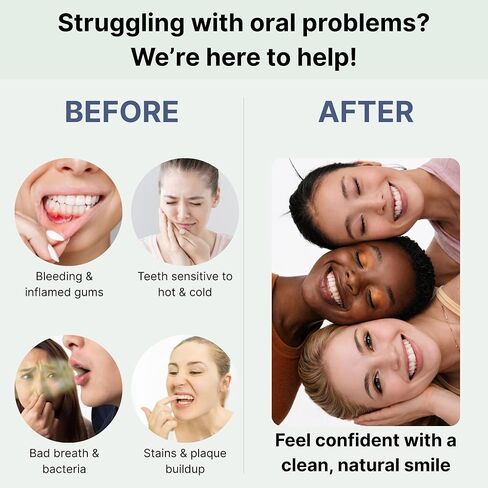 Gum Health Tooth Powder, for Sensitive Teeth with Ginseng, Mint & Clove | 3 Month Supply, Made in USA | Fluoride-Free, Traditional Herbal Formula in Kuwait