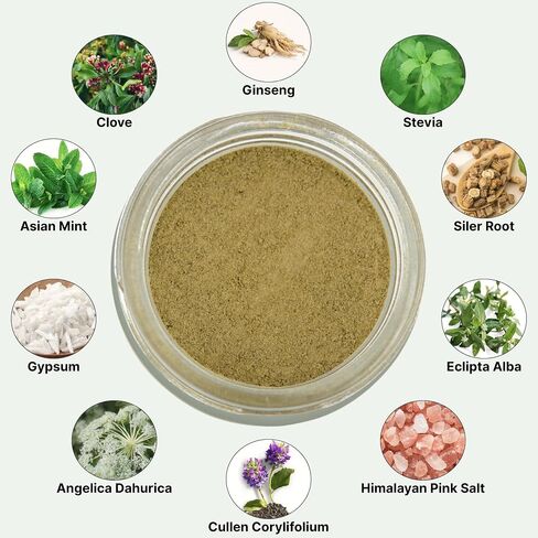 Gum Health Tooth Powder, for Sensitive Teeth with Ginseng, Mint & Clove | 3 Month Supply, Made in USA | Fluoride-Free, Traditional Herbal Formula in Kuwait