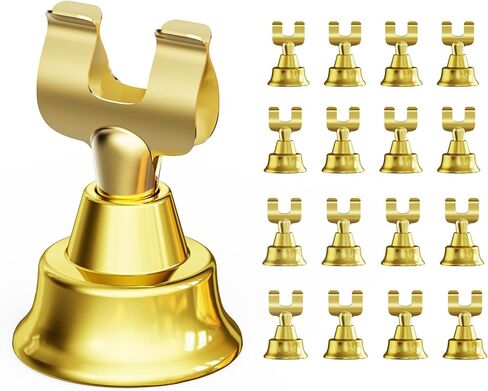 12 Pack Gold Table Card Holders & Place Card Holders – Elegant Table Number Holders for Weddings, Events & Parties – Photo & Menu Card Holder for Table Display – 1.8 Inch Tall in Kuwait
