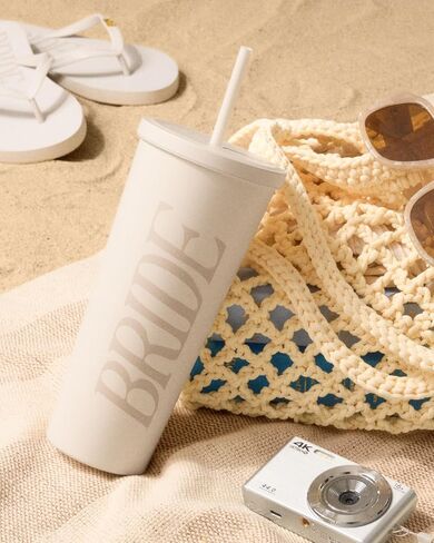 xo, Fetti Bride Tumbler - 24 Oz Stainless Steel Cup | Bachelorette Gift in Kuwait