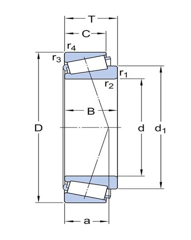 1pcs Bearing 32203 17X40X17.25 HR32203J 32203-XL 7503 Cone + Cup Single Tapered Roller Bearings in Kuwait