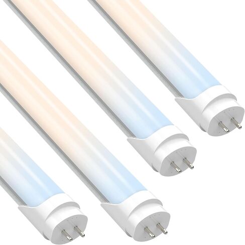 مصابيح أنبوبية JESLED T8 LED مقاس 36 بوصة، استبدال الفلورسنت F25T8، 18 وات 2520 لومن، قابلة للتحديد 6 CCT (3000K-6500K)، النوع A+B التوصيل والتشغيل/تجاوز الصابورة، ثنائي الأطراف، متجمد، 4 عبوات، مدرج في قائمة ETL in Kuwait