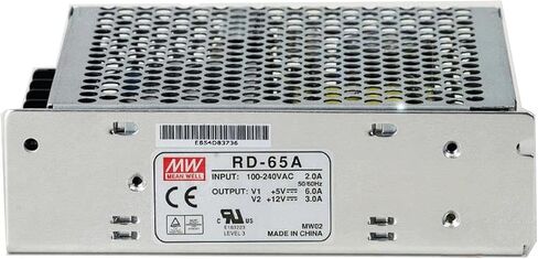 RD-65A مصدر طاقة مزدوج الإخراج 66 وات (5 فولت/6 أمبير، 12 فولت/3 أمبير) | 88-264VAC مدخلات واسعة | معتمد من UL62368-1 | لكاميرات CCTV، وحدة تحكم PLC، شاشة LED in Kuwait