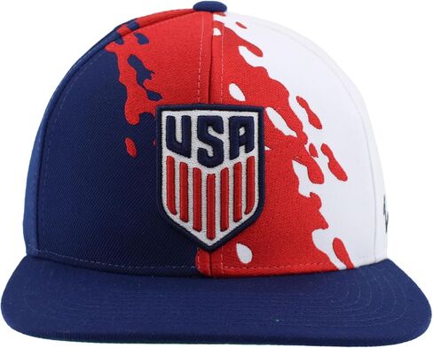 ZHATS U.S. Men's Soccer Officially Licensed USMNT Snapback Hat Flat Bill Retro Paintbrush Team Color in Kuwait