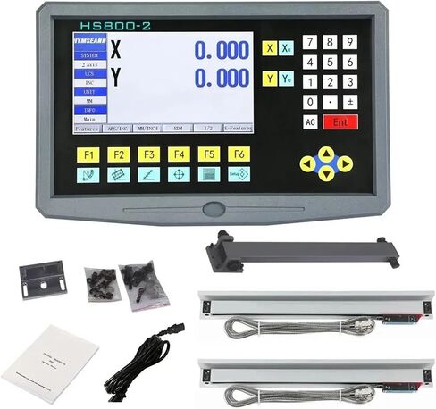 دقة عالية 2 محور LCD DRO قراءات رقمية و2 قطعة 0-1000 مللي متر مستشعر التشفير الخطي لآلة طحن المخرطة in Kuwait