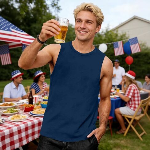 قمصان الصالة الرياضية الرجالية بدون أكمام كاجوال لقضاء العطلات تانك القمم فضفاضة تناسب الصيف تي شيرت العضلات حجم كبير الشاطئ بسيط الأساسية تيز in Kuwait