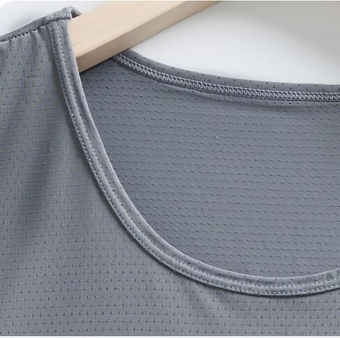 Mens Compression Tank Top Quick Dry Sleeveless Workout Shirt Breathable Mesh Athletic Fitness Vest in Kuwait