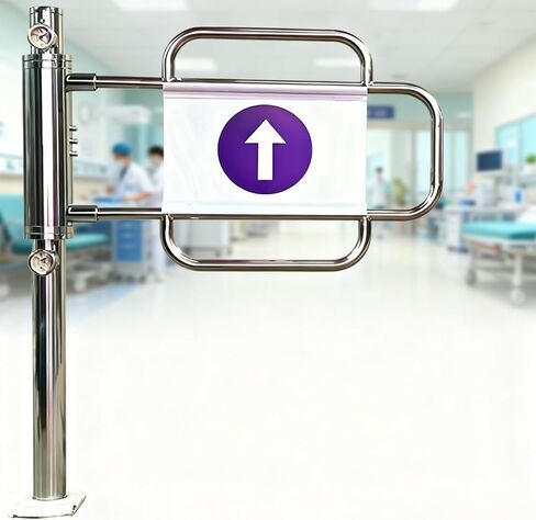 Automatic Swing Gate with Spring Single Entry Door Manual 90° Opening for Walkway Stainless Steel Security Gate in Kuwait