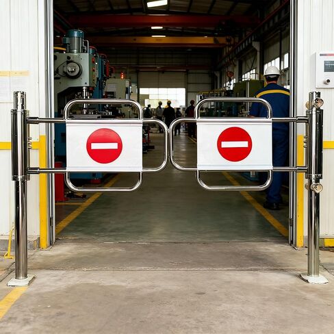 Automatic Swing Gate with Spring Single Entry Door Manual 90° Opening for Walkway Stainless Steel Security Gate in Kuwait