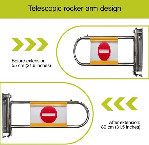 Automatic One-Way Swing Door, Self Access Gate for High-Traffic Areas, Ideal for Markets, Warehouses, and Retail Entrances,Color-70cm/27.6in in Kuwait