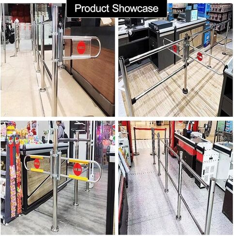 Automatic One-Way Swing Door, Self Access Gate for High-Traffic Areas, Ideal for Markets, Warehouses, and Retail Entrances,Color-70cm/27.6in in Kuwait