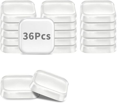 36 Pack Door Stopper Wall Protector - Silicone Door Stoppers for Wall with Strong Back Adhesive, Wall Protectors from Door Knobs for Behind Doors and Behind Movable Furniture in Kuwait