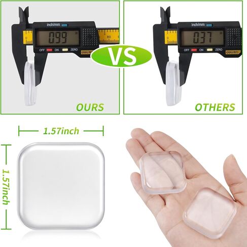 36 Pack Door Stopper Wall Protector - Silicone Door Stoppers for Wall with Strong Back Adhesive, Wall Protectors from Door Knobs for Behind Doors and Behind Movable Furniture in Kuwait