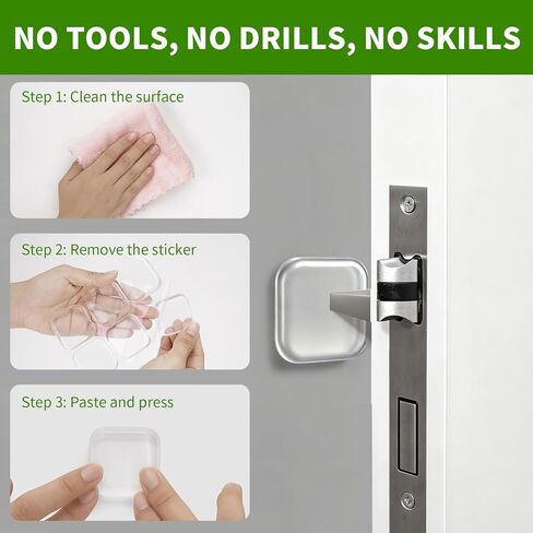 36 Pack Door Stopper Wall Protector - Silicone Door Stoppers for Wall with Strong Back Adhesive, Wall Protectors from Door Knobs for Behind Doors and Behind Movable Furniture in Kuwait