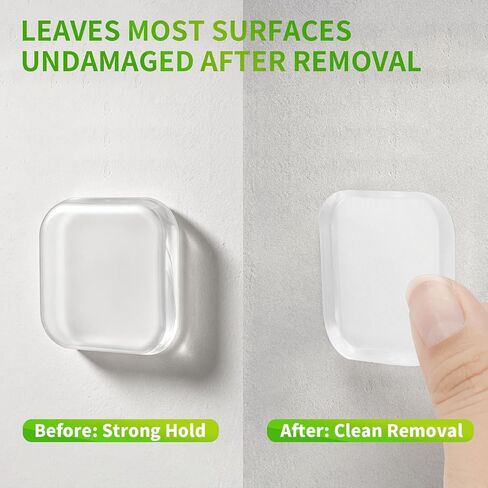 36 Pack Door Stopper Wall Protector - Silicone Door Stoppers for Wall with Strong Back Adhesive, Wall Protectors from Door Knobs for Behind Doors and Behind Movable Furniture in Kuwait