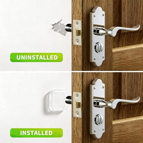 36 Pack Door Stopper Wall Protector - Silicone Door Stoppers for Wall with Strong Back Adhesive, Wall Protectors from Door Knobs for Behind Doors and Behind Movable Furniture in Kuwait