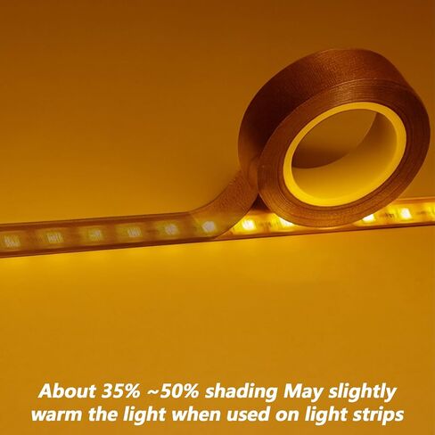 قطعتان من شريط إضاءة LED، 0.78 بوصة × 29.5 قدم | شريط ناشر للضوء، غطاء قناع خافت للضوء، ملصق حجب الإضاءة لتنعيم الضوء، in Kuwait