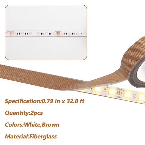 قطعتان من شريط إضاءة LED، 0.78 بوصة × 29.5 قدم | شريط ناشر للضوء، غطاء قناع خافت للضوء، ملصق حجب الإضاءة لتنعيم الضوء، in Kuwait