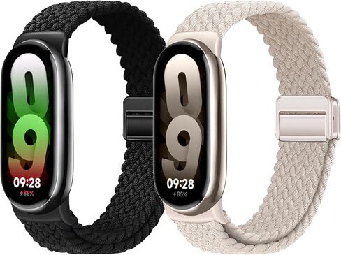 أربطة مغناطيسية مضفرة من النايلون متوافقة مع سوار Xiaomi Smart Band 10/9/8 من النايلون الرياضي للنساء والرجال in Kuwait