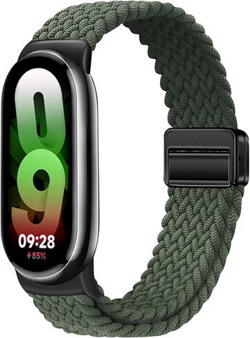 أربطة مغناطيسية مضفرة من النايلون متوافقة مع سوار Xiaomi Smart Band 10/9/8 من النايلون الرياضي للنساء والرجال in Kuwait