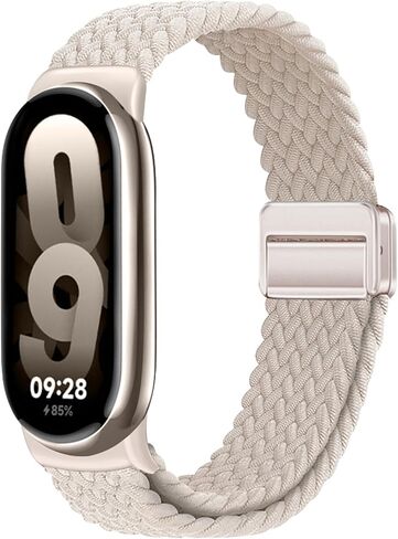 أربطة مغناطيسية مضفرة من النايلون متوافقة مع سوار Xiaomi Smart Band 10/9/8 من النايلون الرياضي للنساء والرجال in Kuwait