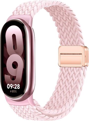 أربطة مغناطيسية مضفرة من النايلون متوافقة مع سوار Xiaomi Smart Band 10/9/8 من النايلون الرياضي للنساء والرجال in Kuwait