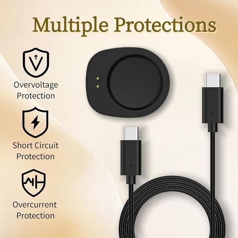 Charging Dock for Amazfit Bip Max/T-Rex3/Active Max | for Amazfit Active Cheetah2 Pro/3 Premium/T-Rex3 PRO/Balance/Balance2, Type-C Charger Cable Accessories (3.3ft/1m) in Kuwait