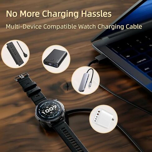 Charging Dock for Amazfit Bip Max/T-Rex3/Active Max | for Amazfit Active Cheetah2 Pro/3 Premium/T-Rex3 PRO/Balance/Balance2, Type-C Charger Cable Accessories (3.3ft/1m) in Kuwait
