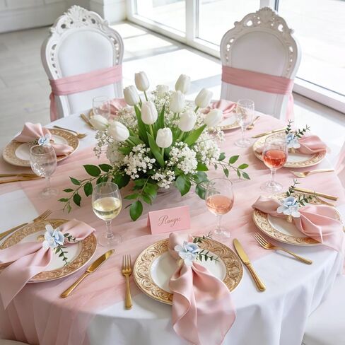 Handmade Floral Napkin Rings, Hydrangea & Eucalyptus Leaf Spring Decoration for Wedding, Easter, Party and Everyday Table Setting in Kuwait