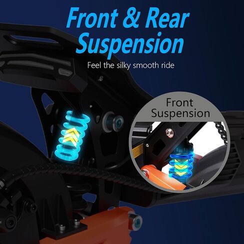 K11 1600W/1200W Electric Scooter for Adults, 40 MPH Top Speed, 37Miles Range, 11" Off-Road Tires, Dual Disc Brake, Spring Suspension, Foldable E-Scooter with Dual Suspension in Kuwait