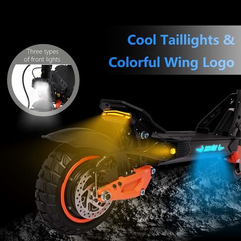 K11 1600W/1200W Electric Scooter for Adults, 40 MPH Top Speed, 37Miles Range, 11" Off-Road Tires, Dual Disc Brake, Spring Suspension, Foldable E-Scooter with Dual Suspension in Kuwait