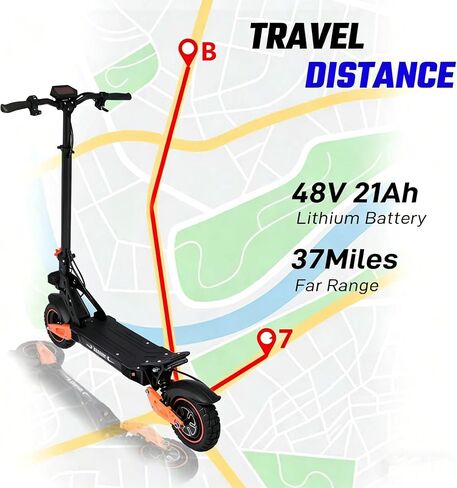 K11 1600W/1200W Electric Scooter for Adults, 40 MPH Top Speed, 37Miles Range, 11" Off-Road Tires, Dual Disc Brake, Spring Suspension, Foldable E-Scooter with Dual Suspension in Kuwait