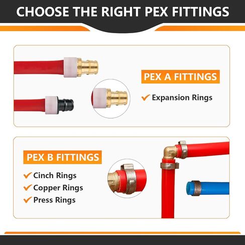 5 قطع HeSun PEX A تركيبات توسيع، 1 بوصة PEX-A x 1 بوصة محول NPT أنثى | وصلة محول خيط أنثى من النحاس PEX-A، ASTM F1960(PEX1960029-5) in Kuwait