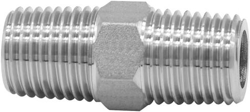 1/2" Female NPT Fixed Drop Ear 90 Degree Elbow Cast Pipe ＆ 1/2" Male NPT Hex Nipple 304 Stainless Steel (1 Set) in Kuwait