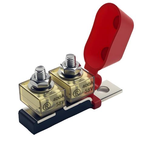 400A 58V 5/16"(M8) Dual Stud Terminal Mount Fuse Block, 400A Marine Rated Battery Fuse (MRBF) Waterproof for Boat Truck RV Construction Vehicles in Kuwait