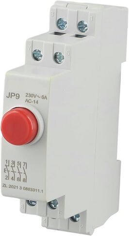 Din Rail زر الضغط نوع التوقف عن بدء تشغيل مفتاح الطاقة نمطية أحمر أخضر AC / DC 24V، حماية IP20 تصميم وحدات مدمجة (أحمر) in Kuwait