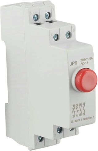 Din Rail زر الضغط نوع التوقف عن بدء تشغيل مفتاح الطاقة نمطية أحمر أخضر AC / DC 24V، حماية IP20 تصميم وحدات مدمجة (أحمر) in Kuwait