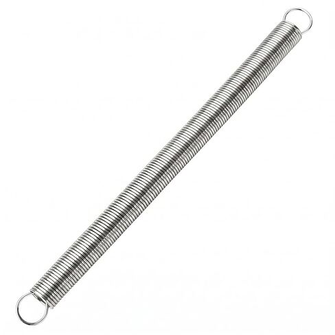 9645 Extension Spring, Spring Steel Construction, Nickel-Plated Finish, 0.105 GA x 1-1/8 in. x 16 in., Closed Single Loop ，1-Pack in Kuwait