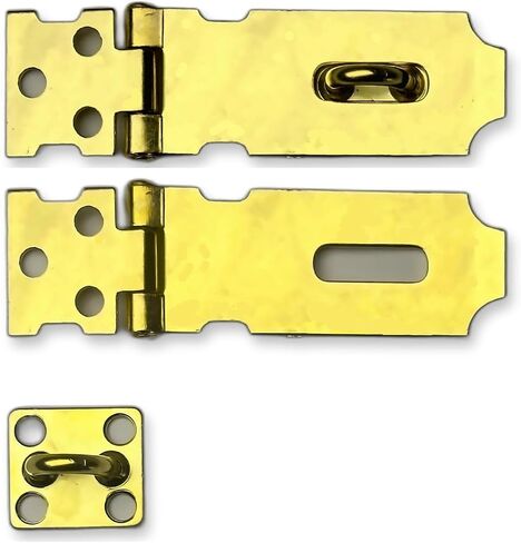 QCAA Safety HASP مع هيكل فولاذي ثابت ثابت 2-1/2 بوصة، مطلي بالنحاس، عبوتان، صنع في تايوان in Kuwait