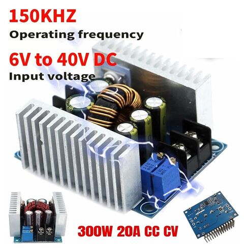 DC-DC 6-40 فولت إلى 1.2-35 فولت تنحى وحدة 300 واط 20A الجهد المنظم محول فرق الجهد مصدر تيار مستمر مُكثَّف كهربائيًا in Kuwait
