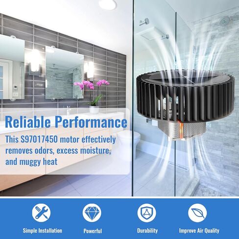 S97017450 محرك وعجلة منفاخ لـ Broan NuTone 771/771-A الحمام 70 CFM استبدال مروحة العادم يستبدل 99080599 99020278 in Kuwait