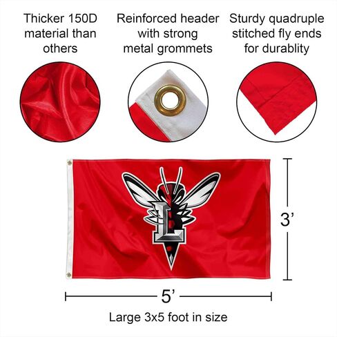 Lynchburg Hornets Logo Large Grommet Banner Flag in Kuwait