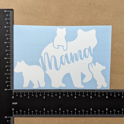 Mama Bear Decal Pack: Arrow, Cubs, Walking, Claw (White, Large 6") in Kuwait