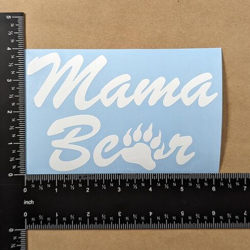 Mama Bear Decal Pack: Arrow, Cubs, Walking, Claw (White, Large 6") in Kuwait