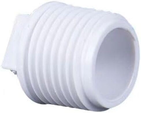 10Pcs White PVC Pipe Male Thread Plug,1/2 Inch Male Threaded End Cap for 0.5inch Pipes or Fittings,Male Thread Plug adaptor Thread Water closing for Plumbing Water Line Fittings in Kuwait