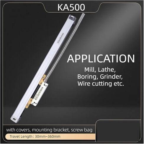 KA-500 مستشعر مسطرة التشفير البصري مقياس زجاجي خطي 5 ميكرون TTL DRO 470-770 مم 0.005 مم أداة قياس دقيقة، KA500 5um 620 مم in Kuwait