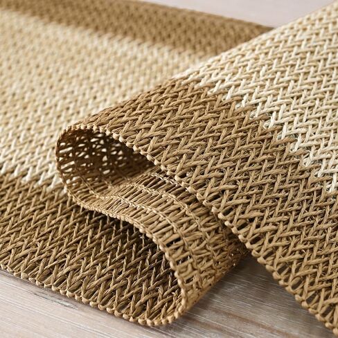 Artoid Mode Burlap Brown Farmhouse Rustic Paper Braided Table Runner, Seasonal Christmas Woven Kitchen Dining Table Decoration for Home Party Decor 12x72 Inch in Kuwait
